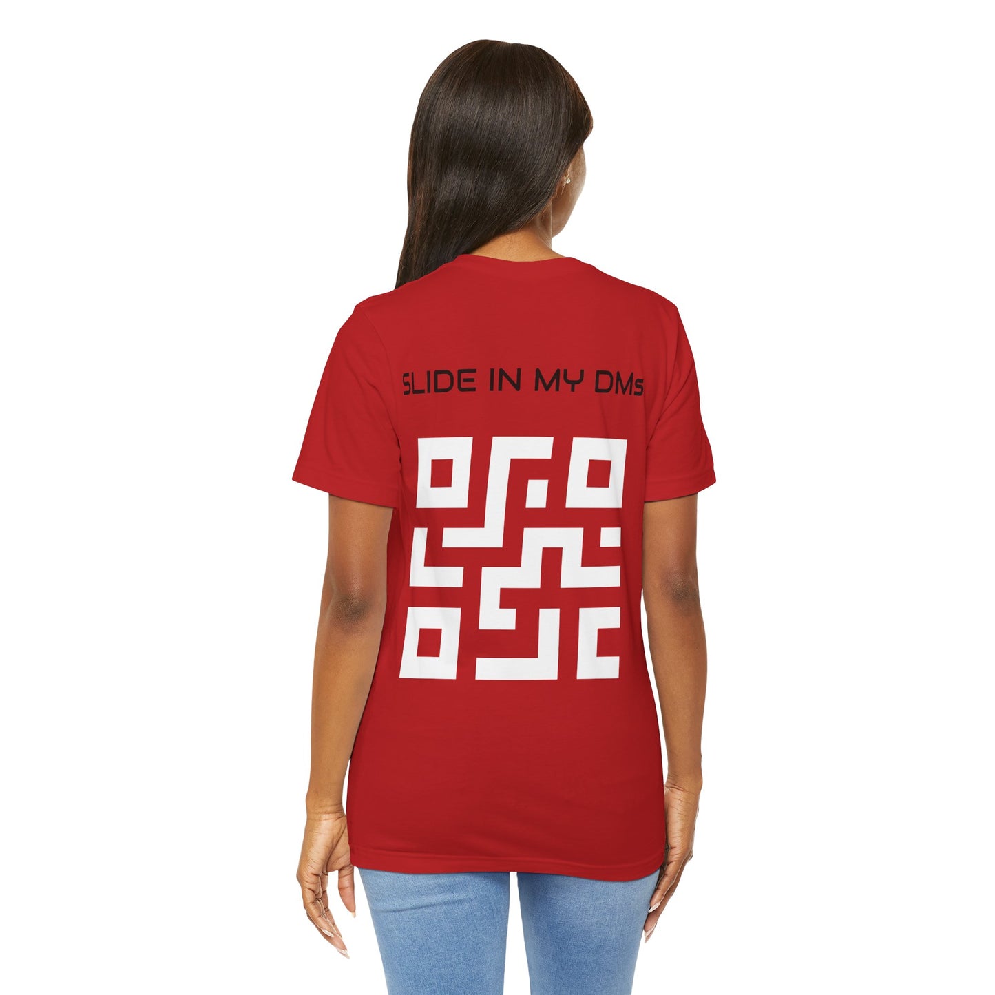 Slide in my DM's | Customized QR Code T shirt | Back Print Only