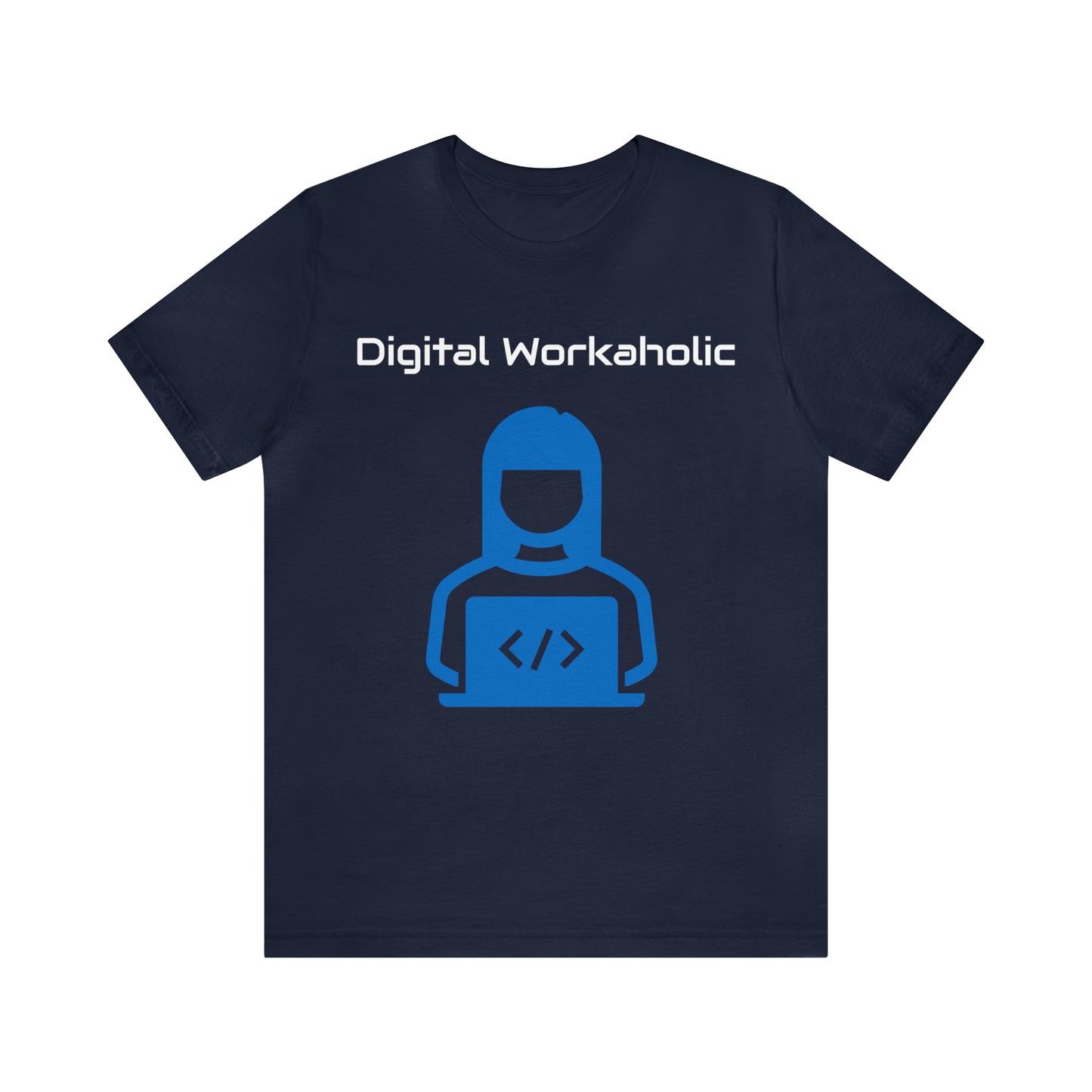 Digital Workaholic Part time Alcoholic Tee (Blue SW)