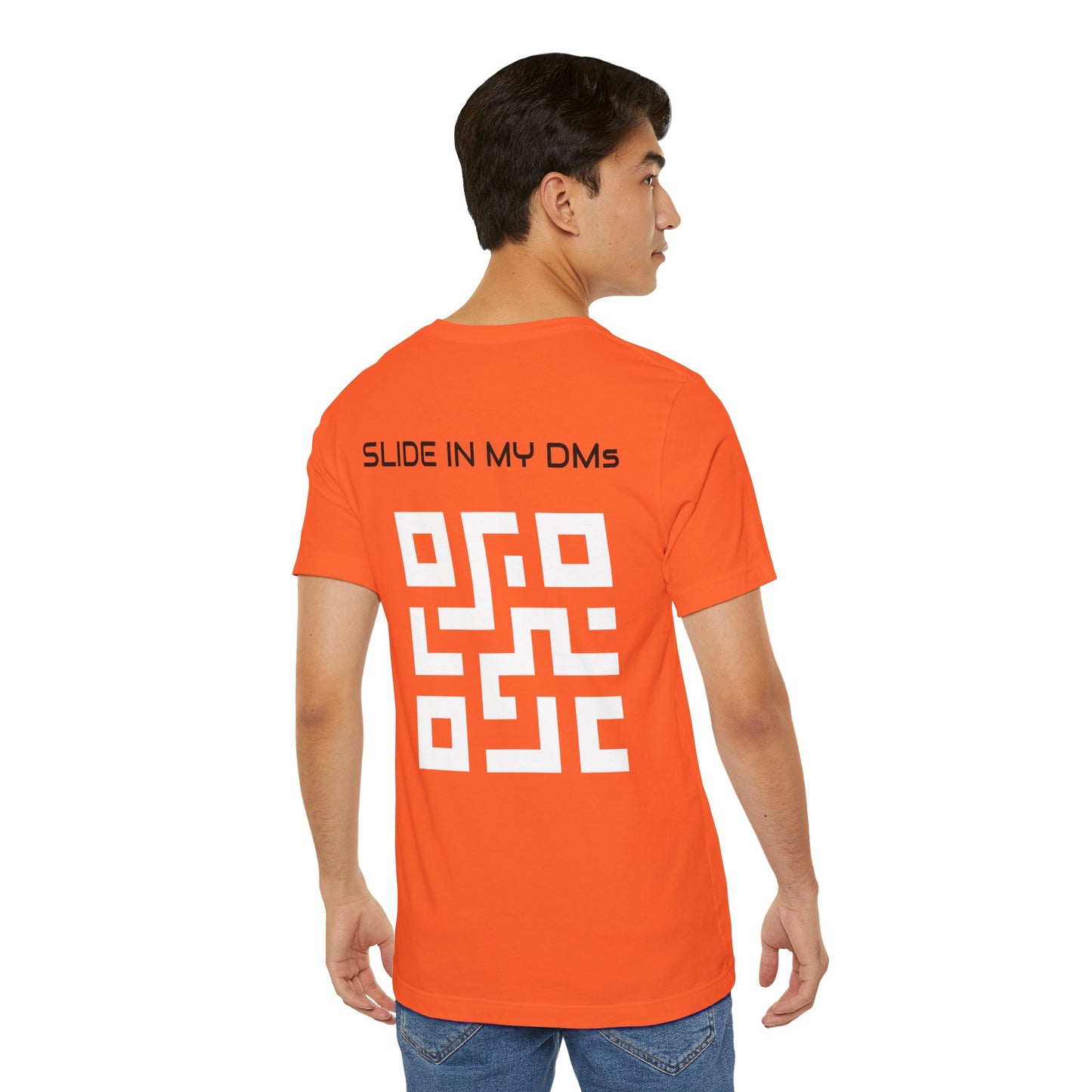 Slide in my DM's | Customized QR Code T shirt | Back Print Only