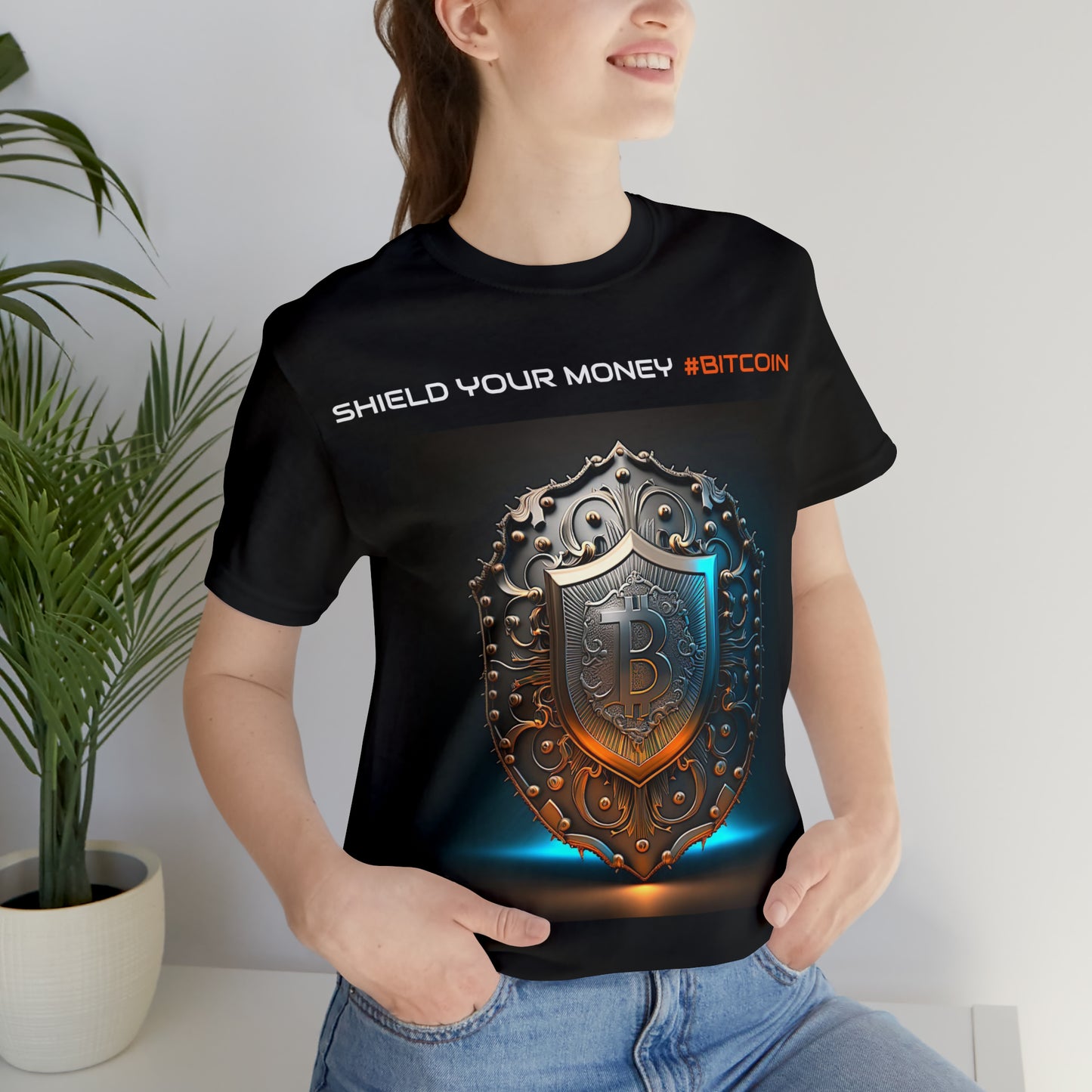 Bitcoin | Shield Your Money | T-Shirt