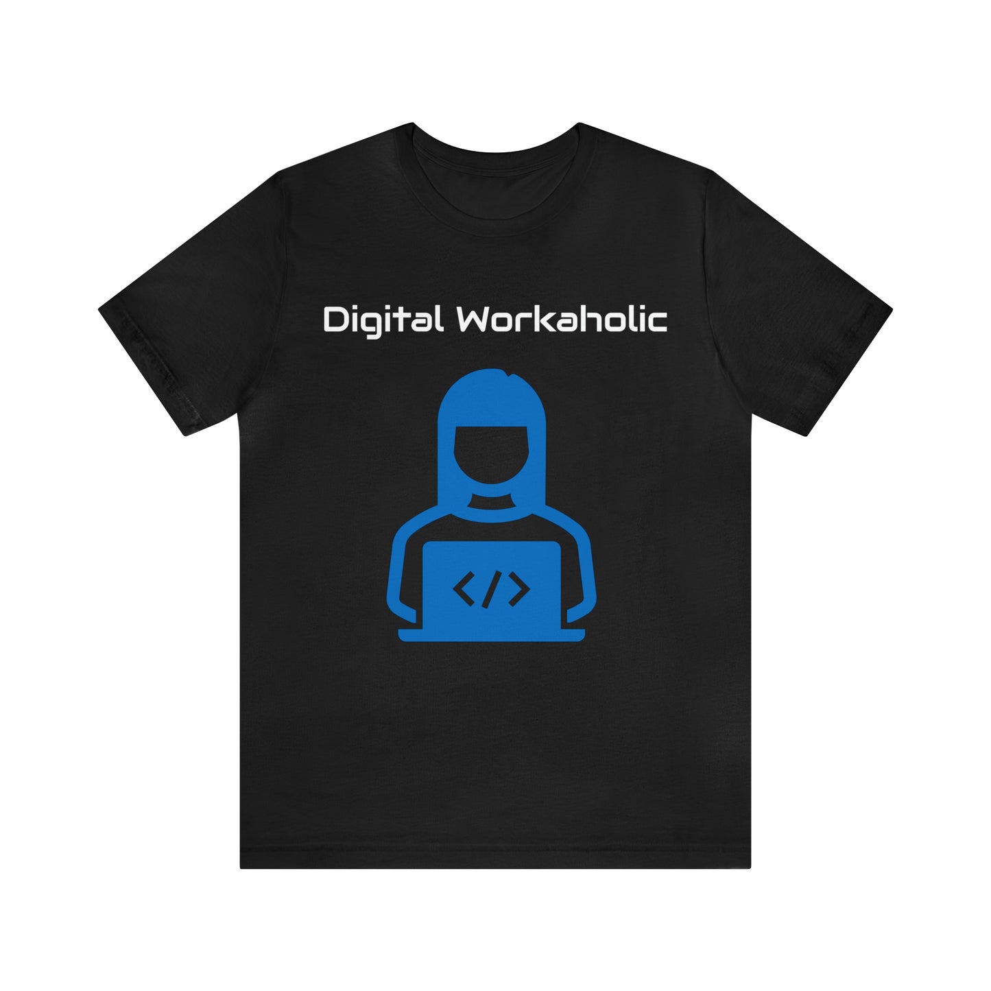 Digital Workaholic Part time Alcoholic Tee (Blue SW)