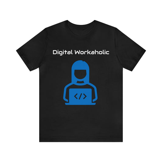 Digital Workaholic Part time Alcoholic Tee (Blue SW)