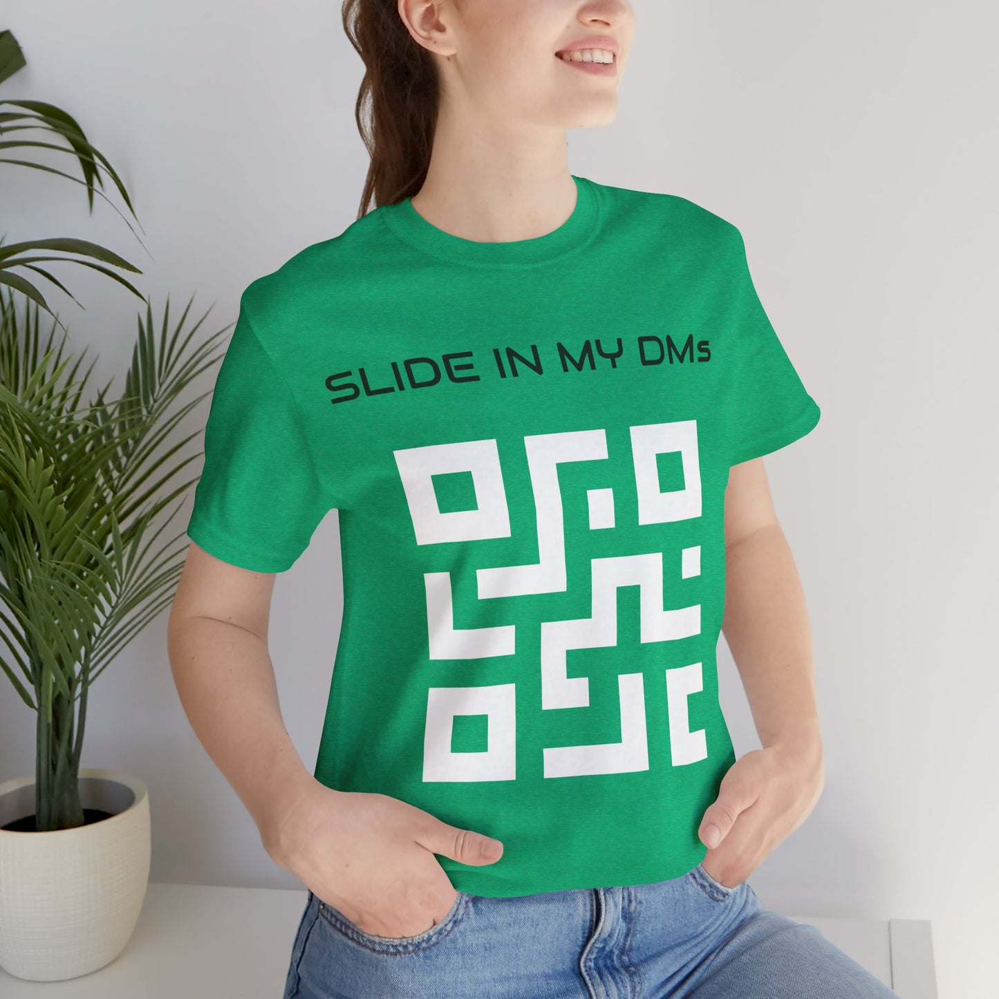 Slide in my DM's | Customized QR Code T shirt | Front & Back