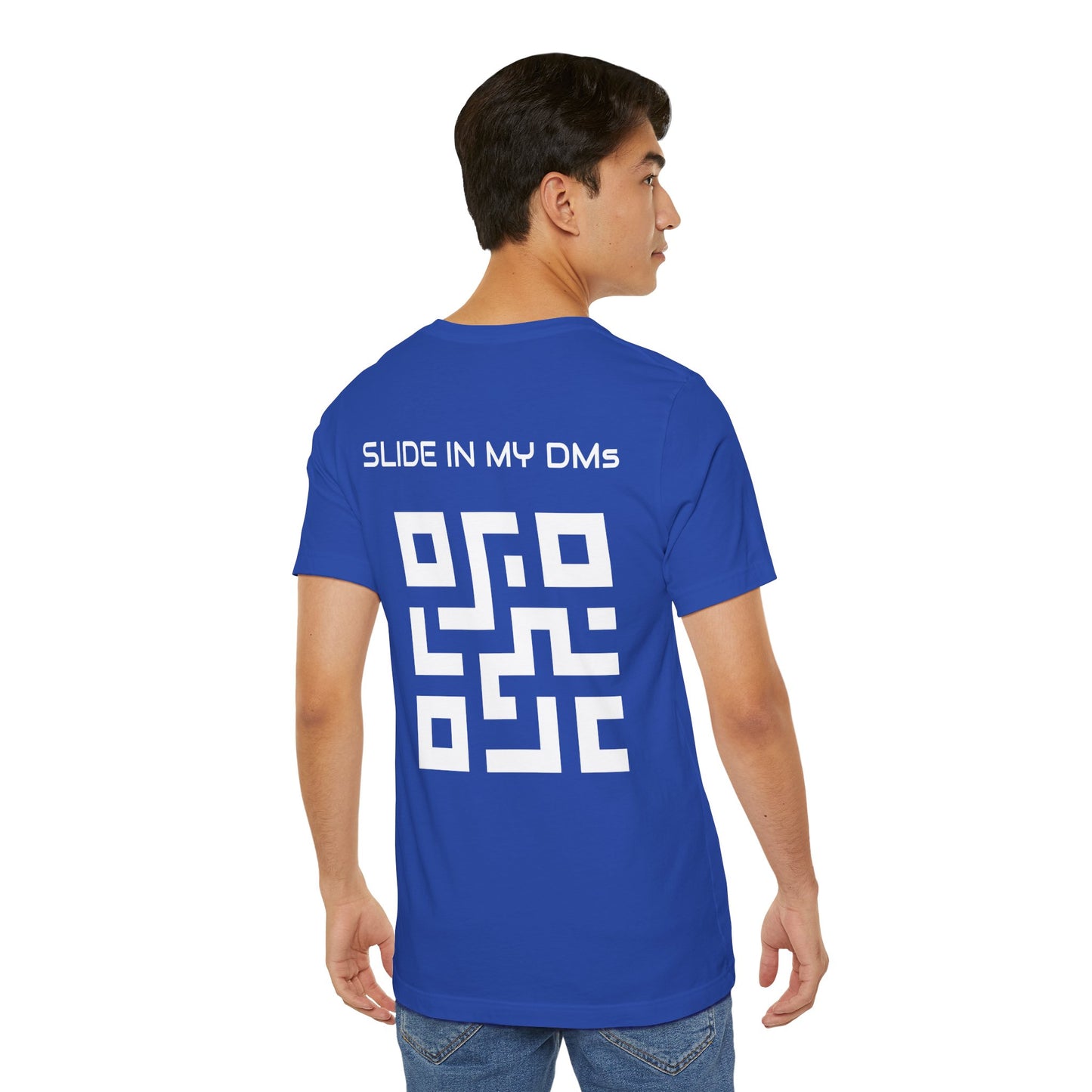 Slide in my DM's | Customized QR Code T shirt | Back Print Only