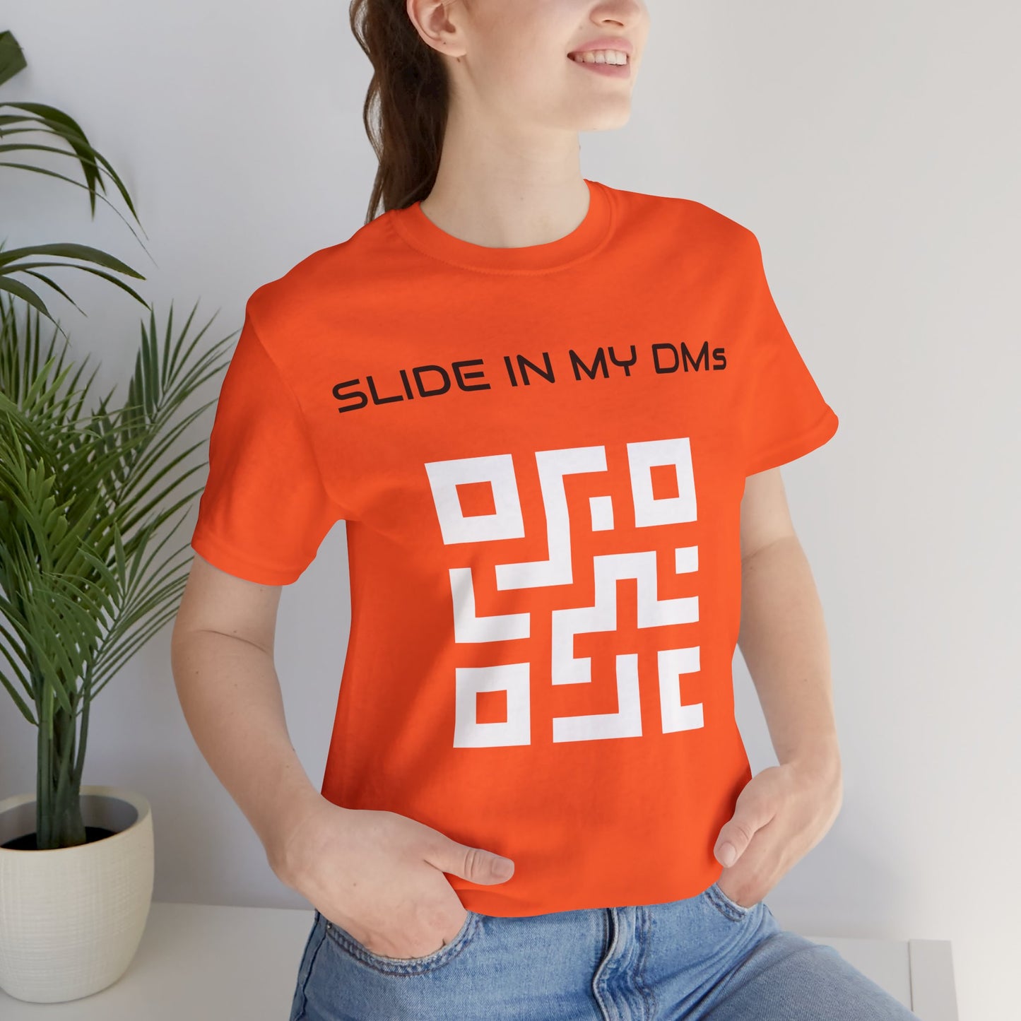 Slide in my DM's | Customized QR Code T shirt | Front & Back