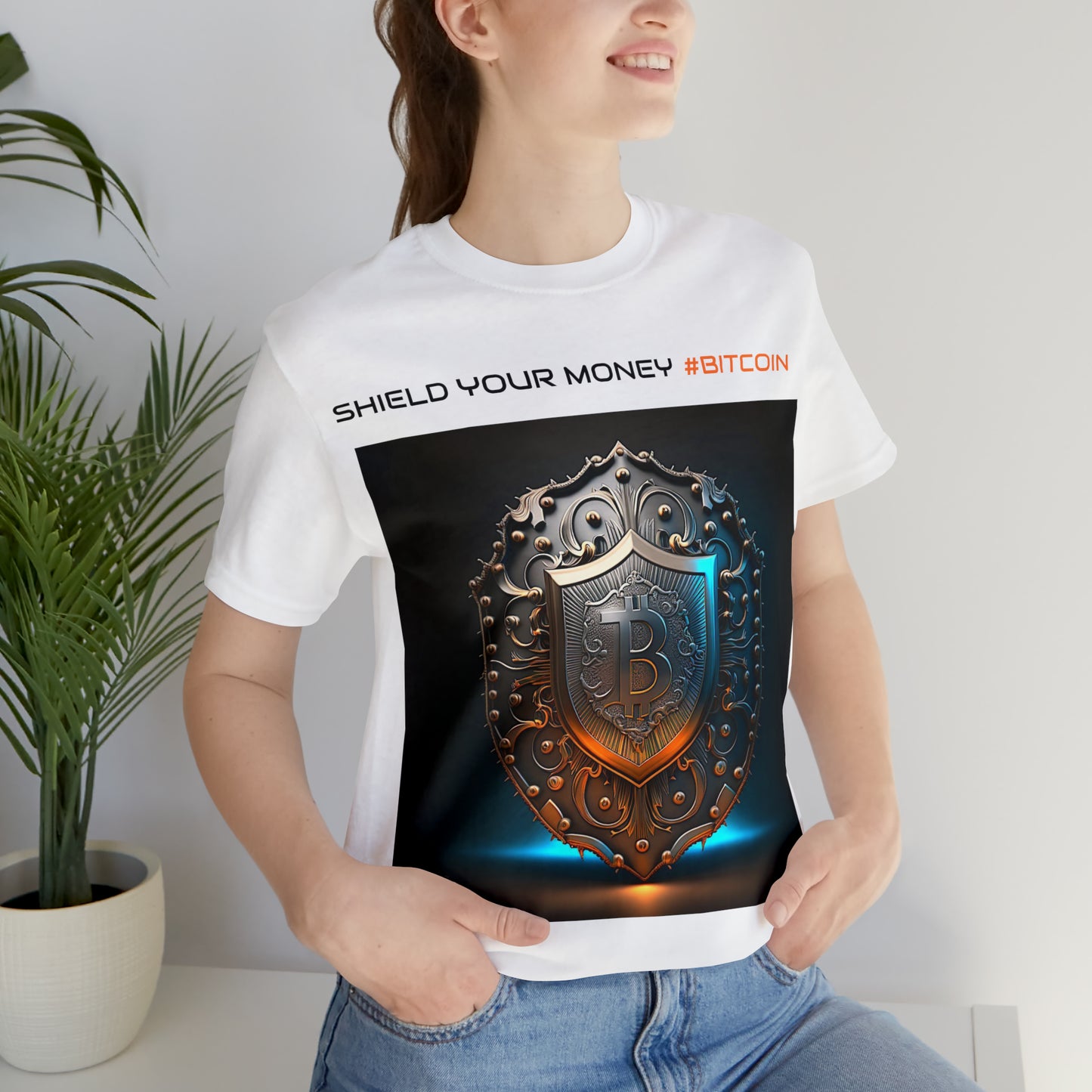 Bitcoin | Shield Your Money | T-Shirt