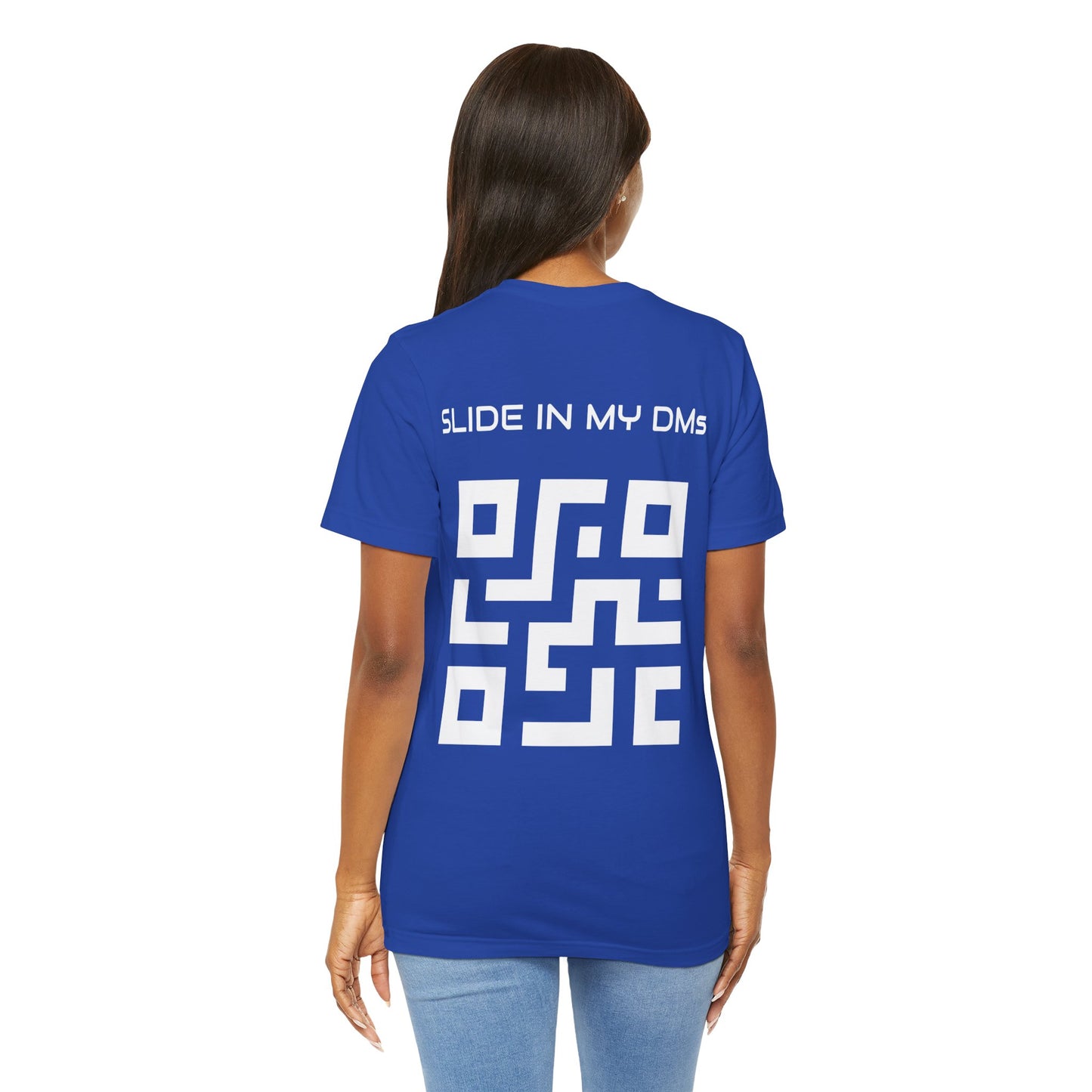 Slide in my DM's | Customized QR Code T shirt | Back Print Only