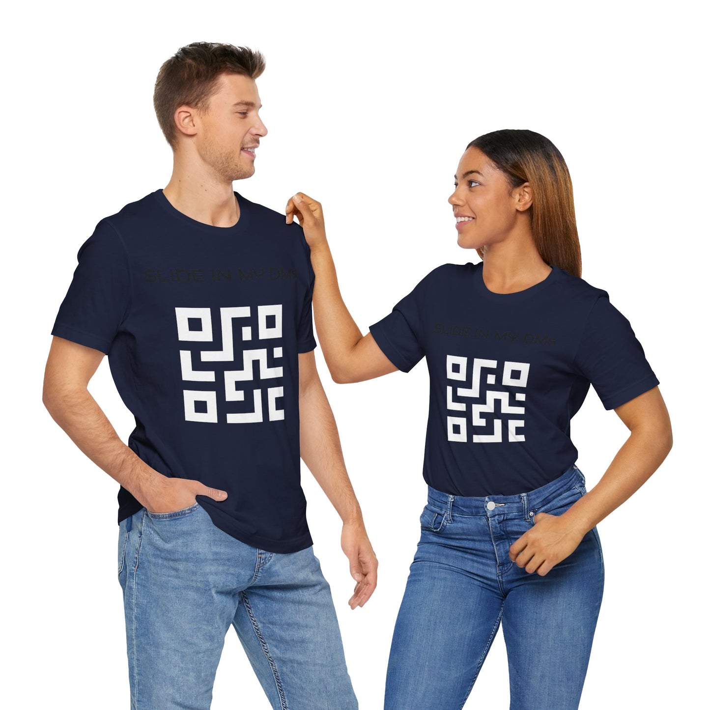 Slide in my DM's | Customized QR Code T shirt | Front & Back