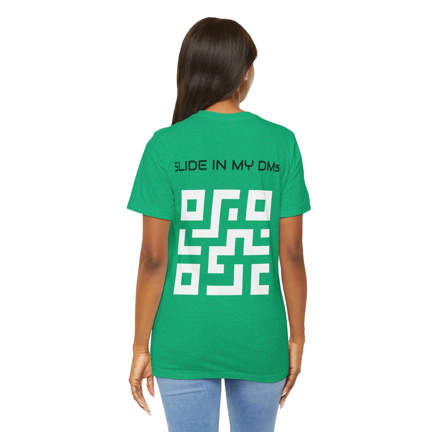 Slide in my DM's | Customized QR Code T shirt | Back Print Only