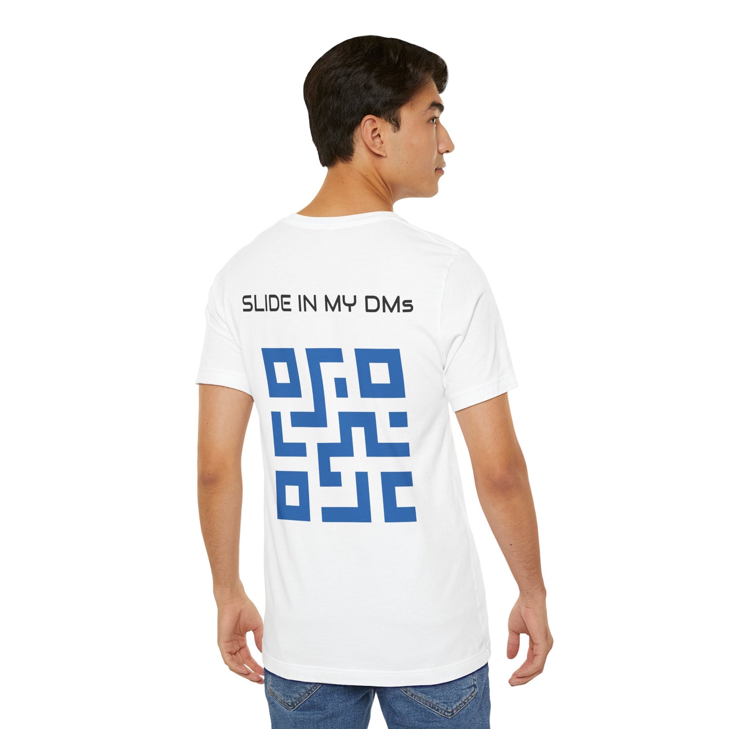 Slide in my DM's | Customized QR Code T shirt | Back Print Only