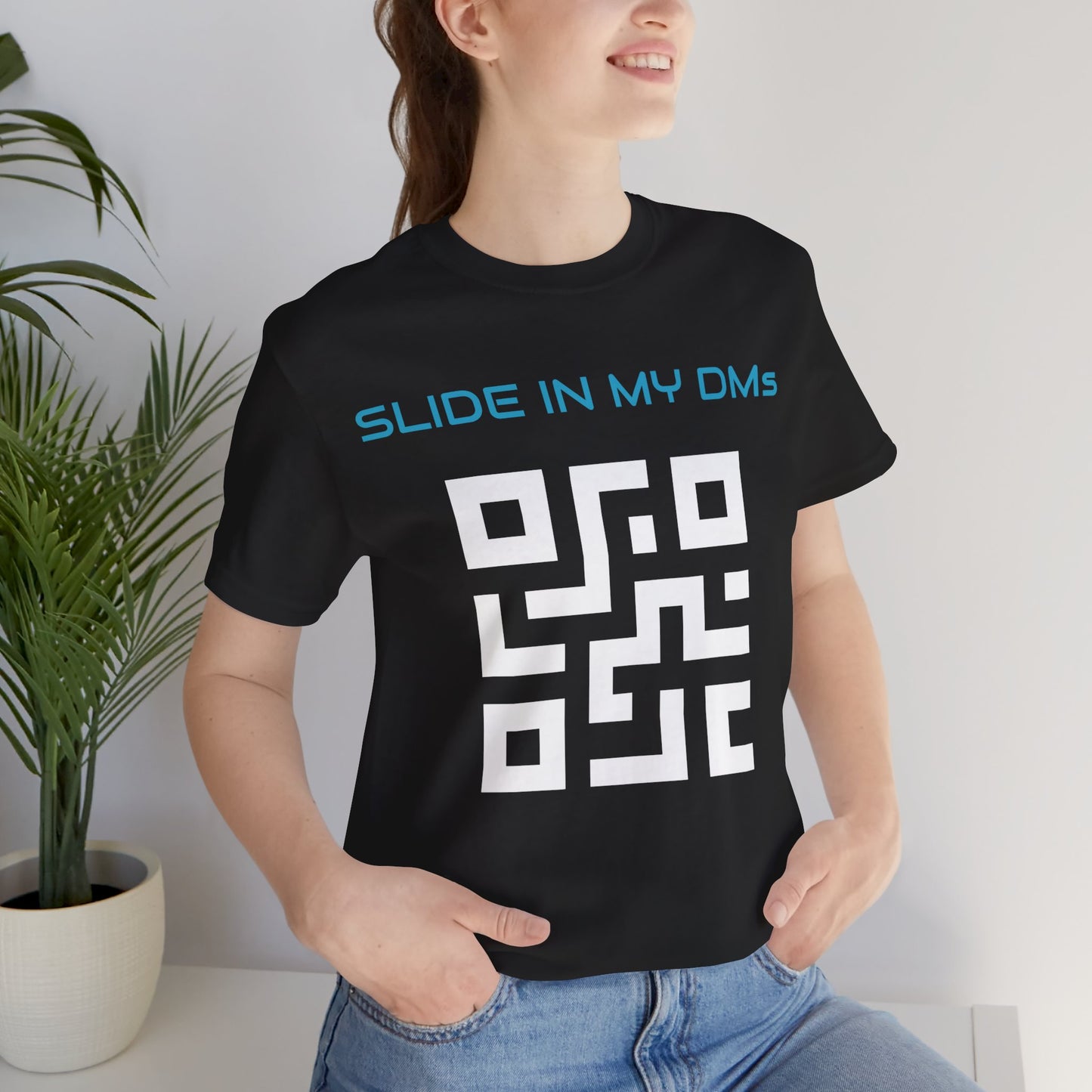 Slide in my DM's | Customized QR Code T shirt | Front & Back