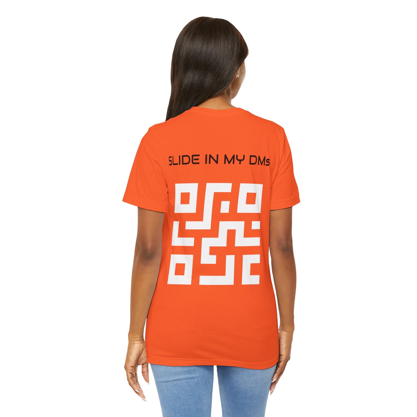 Slide in my DM's | Customized QR Code T shirt | Back Print Only