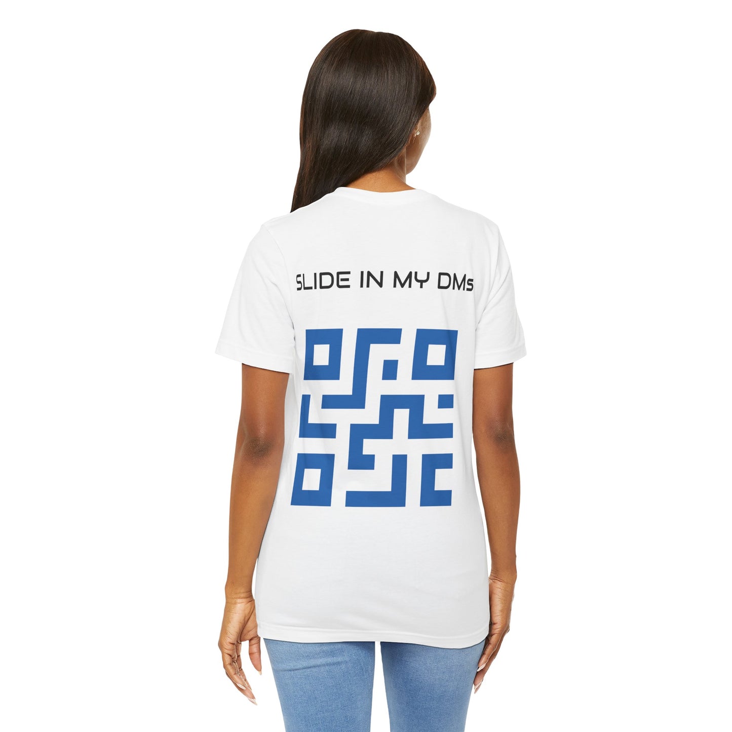 Slide in my DM's | Customized QR Code T shirt | Back Print Only